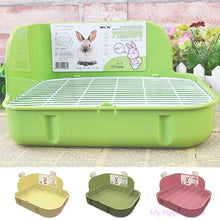 Load image into Gallery viewer, Small Pets Rabbit Toilet Square Bed Pan Potty Trainer Bedding Litter Box for Small Animals Cleaning Supplies C42
