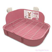 Load image into Gallery viewer, Small Pets Rabbit Toilet Square Bed Pan Potty Trainer Bedding Litter Box for Small Animals Cleaning Supplies C42
