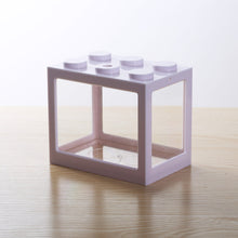 Load image into Gallery viewer, Mini Fish Tank Betta fish Mini Aquarium Creative Building block fish tank home office Tea Table decoration Feeding box Hot Sale
